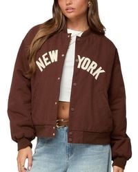 Edikted - Big Apple Oversized Bomber Jacket - Lyst