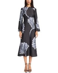 Donna Morgan - Printed Long Sleeve Dress - Lyst