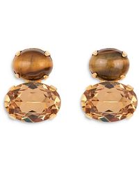 Jennifer Behr - Yvette Gemstone & Crystal Drop Earrings - Lyst