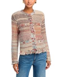 Veronica Beard - Sariyah Fringe Knit Jacket - Lyst