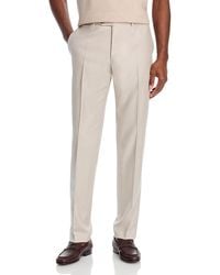 Canali - Siena Flat Front Wool Trousers - Lyst