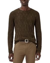 John Varvatos - Brycen Broken Argyle Texture Sweater - Lyst