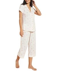 Bloomingdales Women Clothing Pants Capris Gisele Floral Print Capri Pajama Pants Set 