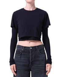 Agolde - Romily Cropped Tee - Lyst