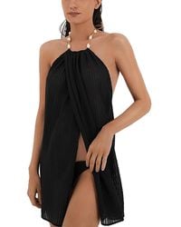 ViX - Vix Cloe Halter Mini Dress Cover Up - Lyst