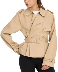 GOOD AMERICAN - Cropped Trench Jacket - Lyst