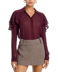 FRAME - The Silk Cape Blouse - Lyst