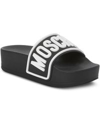 moschino platform slides