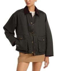 Aqua - Cropped Barn Jacket - Lyst