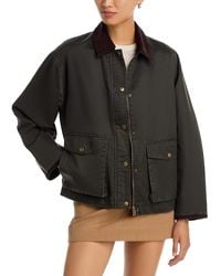Aqua - Cropped Barn Jacket - Lyst