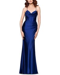 Aqua - Satin Corset Gown - Lyst