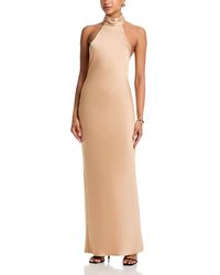slim fit dress slacks Tatiana High Neck Gown main image 0