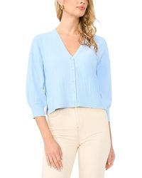 1.STATE - Ribbed Hem Cardigan - Lyst