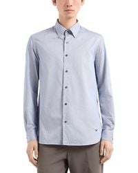 Emporio Armani - Striped Regular Fit Button Down Shirt - Lyst