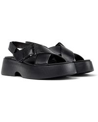 Camper - Tasha Leather X-Strap Sandal - Lyst