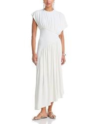 Rabanne - Long Dress With Ruched Details - Lyst