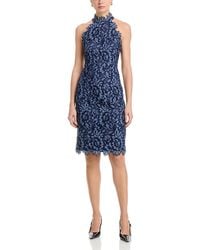 midi lace dress navy Navy Guipure Lace Midi Dress main image 1