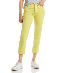 Yellow Capri and cropped jeans for Women | Lyst