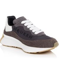 McQueen - Leather & Suede Sneakers - Lyst