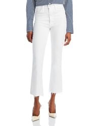 Mother - The Hustler High Rise Frayed Flare Leg Ankle Jeans - Lyst