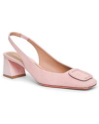 Santoni - Suede Mid-Heel Slingback - Lyst