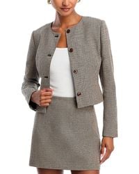 French Connection - Houndstooth Cropped Jacket - Lyst