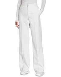 Moncler - Wool Blend High Rise Trousers - Lyst