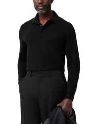 Lacoste - Long Sleeve Ribbed Collar Polo Shirt - Lyst