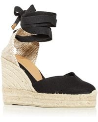 Castañer - Chiara Ankle Tie Wedge Espadrille Sandals - Lyst
