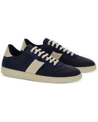 Ferragamo - Achille Lace Up Leather Sneakers - Lyst