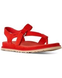 UGG - Goldengaze Toe Post Suede Sandals - Lyst