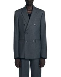 Sandro - Double Breasted Classic Fit Suit Jacket - Lyst
