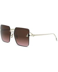 Fendi - First Crystal Geometric Sunglasses, 59Mm - Lyst
