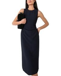 Whistles - Nora Textured Midi Dress - Lyst