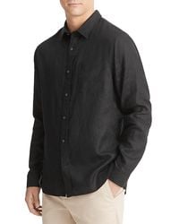 Vince - Solid Linen Button Down Shirt - Lyst