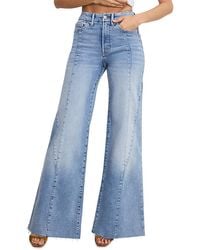 GOOD AMERICAN - Good Waist Palazzo High Rise Wide Leg Jeans - Lyst
