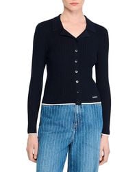 Sandro - Cropped Cardigan - Lyst
