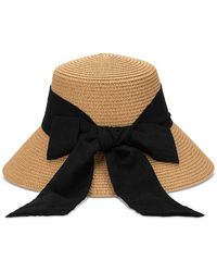 Aqua - San Diego Hat Company Scarf & Bow Straw Hat - Lyst