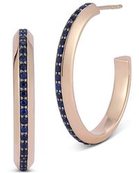 WALTERS FAITH - 18K Rose Sapphire Grant Hoop Earrings - Lyst