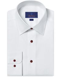 David Donahue - Trim Fit Super Fine Twill Dress Shirt - Lyst