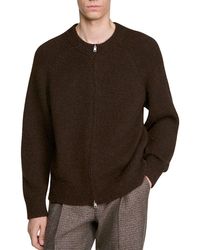 Sandro - Bomber Collar Cardigan Sweater - Lyst