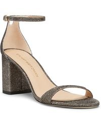 Stuart Weitzman - Nudist Block 75 Sandals - Lyst