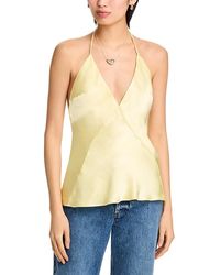 Bardot - Plunge V Slim Fit Cami Halter Top - Lyst