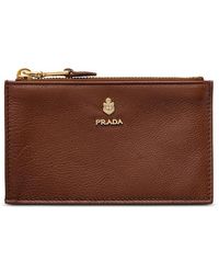 Prada - Leather Card Holder - Lyst