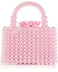 Aqua - Beaded Top Handle Bag - Lyst