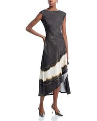 Jason Wu - Burned Stripe Satin Midi Dress - Lyst