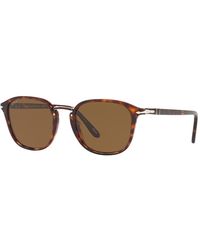 Persol - Polarized Round Sunglasses, 53Mm - Lyst