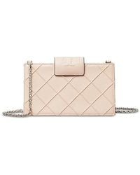 Tory Burch - Fleming Mini Leather Chain Wallet - Lyst