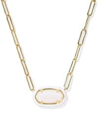 Kendra Scott - Elisa Enamel Frame Paperclip Necklace, 15-17L - Lyst