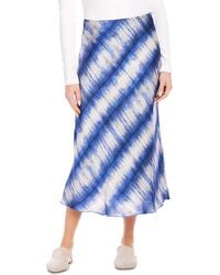 Karen Kane - Printed Satin Midi Skirt - Lyst